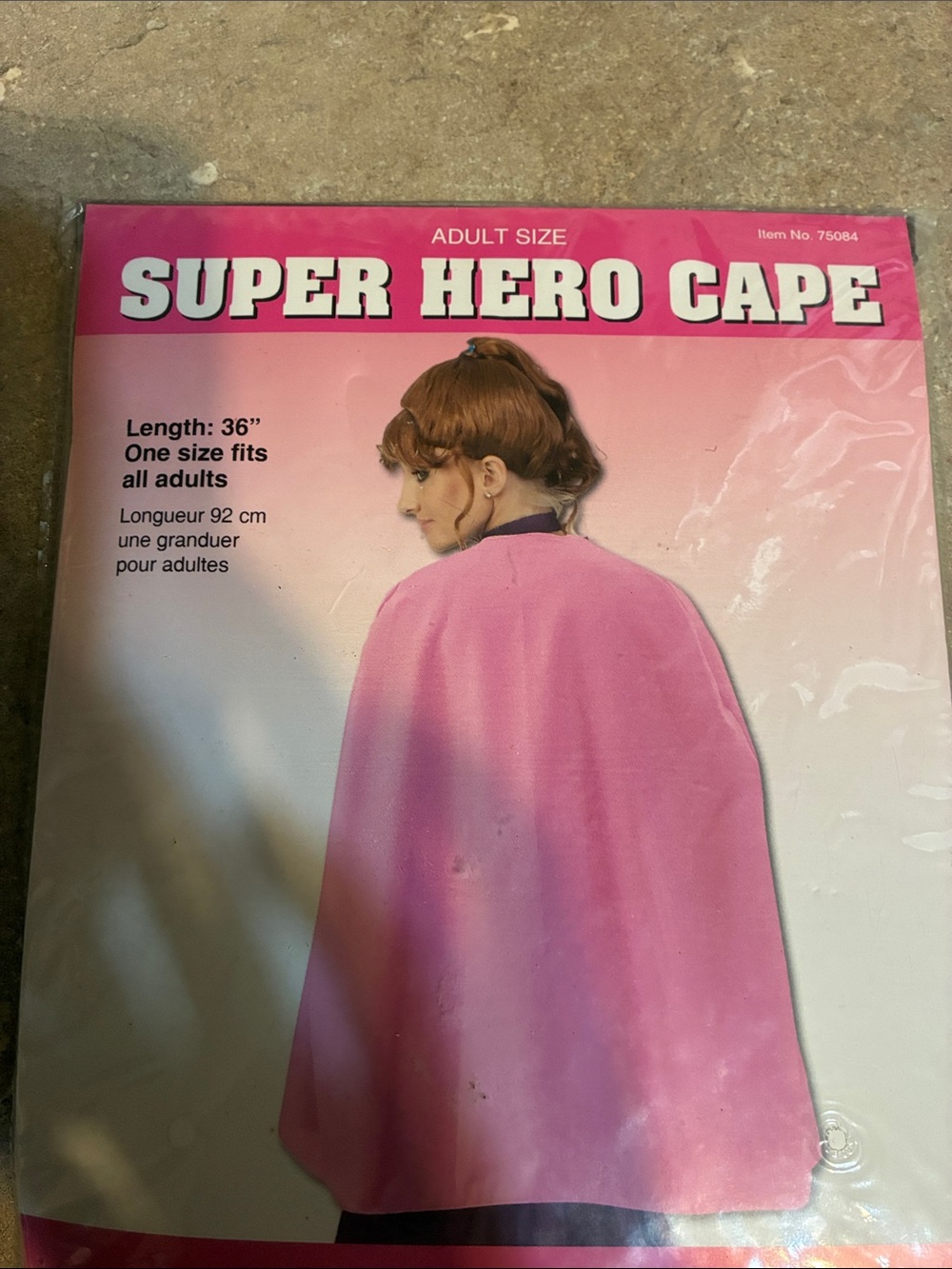 Halloween Super Hero Cape - Pink (Adult Size)